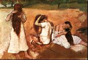 Edgar Degas Three Women Combing their Hair USA oil painting artist
